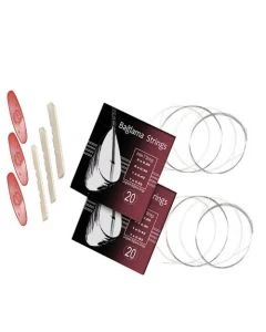 2x Pack Baglama teli Saz Strings 0.20 with 3x Steg 3 x tezene mizrap Teller Set 