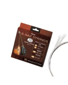 E- Saz Baglama Saz Teli 020 Loop-End mit Schlinge Strings Saiten Beyaz