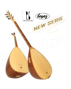 2700 Pro Baglama Saz Kurzhals 41K Akustik oder Auswahl mit EQ Preamp Beyaz