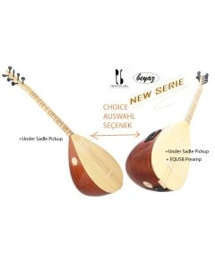 Elektroakustische Saz Baglama 39 Korpus Kisasap Beyaz Auswahl mit EQ-USB JOYO