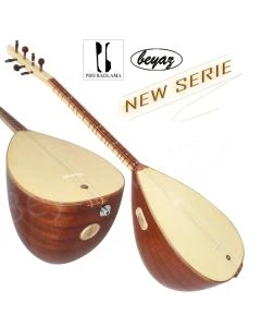 2725Pro E-Akustik Beyaz Baglama Saz Kurzhals 39K oder Auswahl mit EQ Preamp