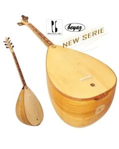 2708 Pro Baglama Saz Kurzhals 40K Akustik oder Auswahl mit EQ Preamp Beyaz