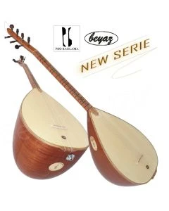 2736 E-Akustik Pro Baglama Saz Kurzhals 39K oder Auswahl mit EQ Preamp Beyaz
