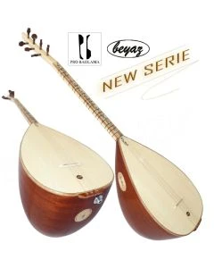 2731 Pro E Akustik Baglama Saz Kurzhals 39K oder Auswahl mit EQ Preamp Beyaz
