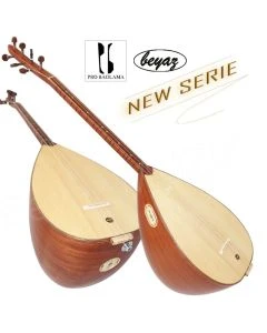2746 Pro E-Akustik Beyaz Baglama Saz Kurzhals 39K oder Auswahl mit EQ Preamp