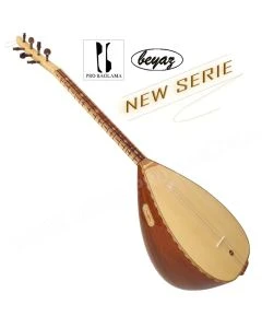 27217 Pro Baglama Saz Kurzhals 40K Akustik oder Auswahl mit EQ Preamp Beyaz