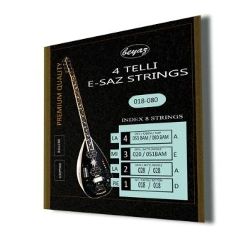 New 4 Telli Pro Quality Strings (018) Elektro Baglama E Saz Teli Saiten Loopend