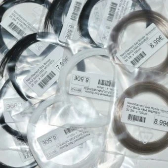 Saz Perdesi 0.35mm misine Monofilament Schw. Weiss Transp. Bundmaterial MISINA