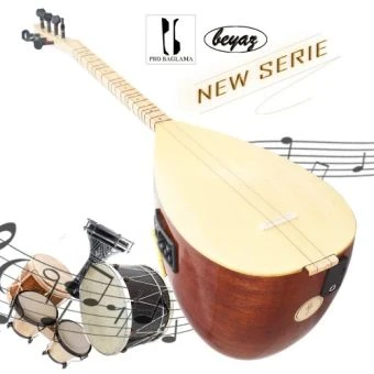 Elektroakustische Saz Baglama Kisasap EQ-USB JOYO Beyaz direkt vom Hersteller