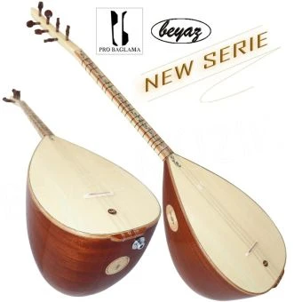 2731 Pro E Akustik Baglama Saz Kurzhals 39K oder Auswahl mit EQ Preamp Beyaz
