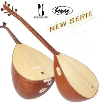 2746 Pro E-Akustik Beyaz Baglama Saz Kurzhals 39K oder Auswahl mit EQ Preamp